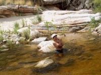 Dave chillin at sabino stream 